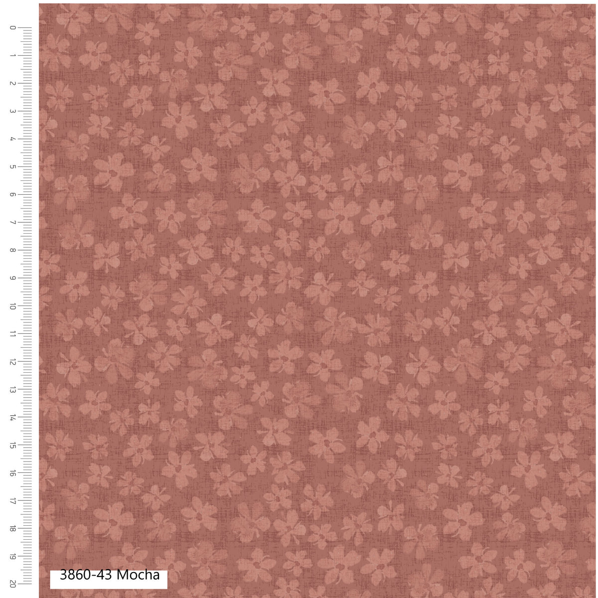 Mocha - Petal Palette Blender Cotton Print Fabric - per half metre