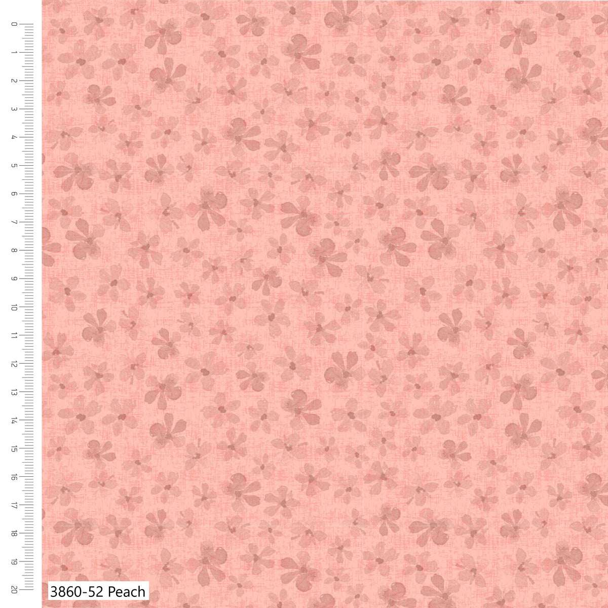Peach - Petal Palette Blender Cotton Print Fabric - per half metre