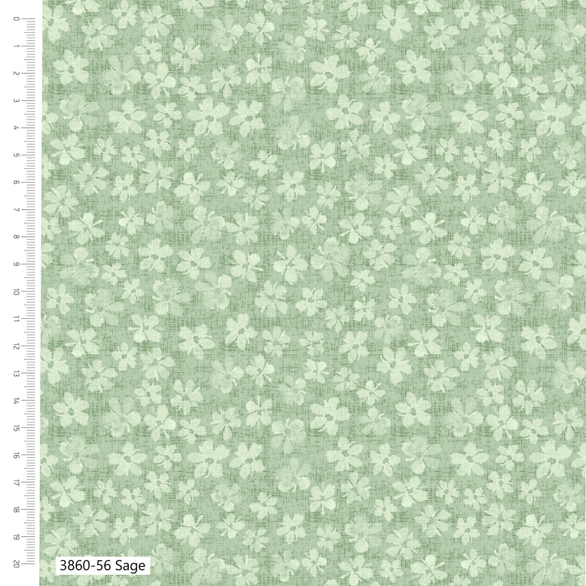 Sage Green - Petal Palette Blender Cotton Print Fabric - per half metre