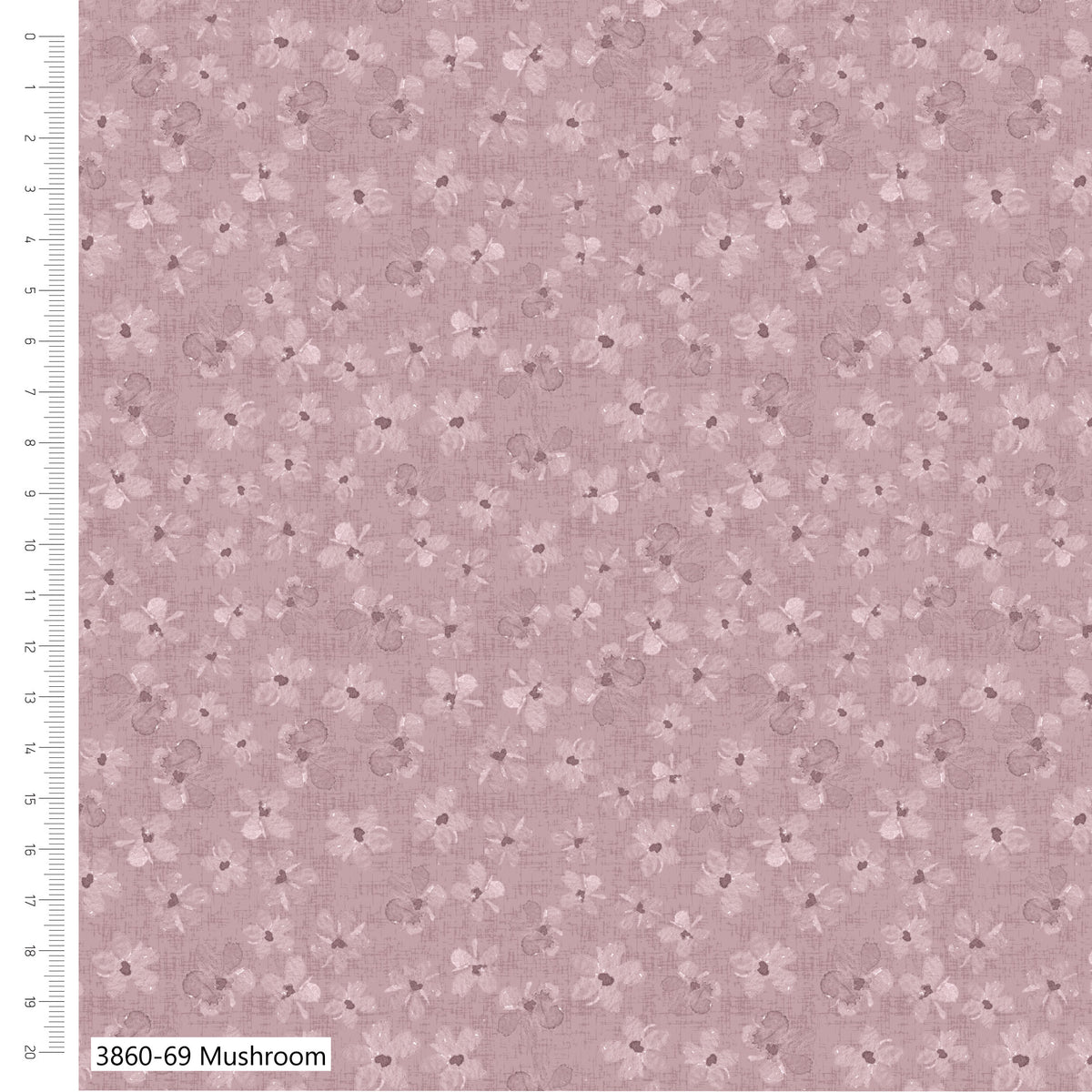Mushroom - Petal Palette Blender Cotton Print Fabric - per half metre