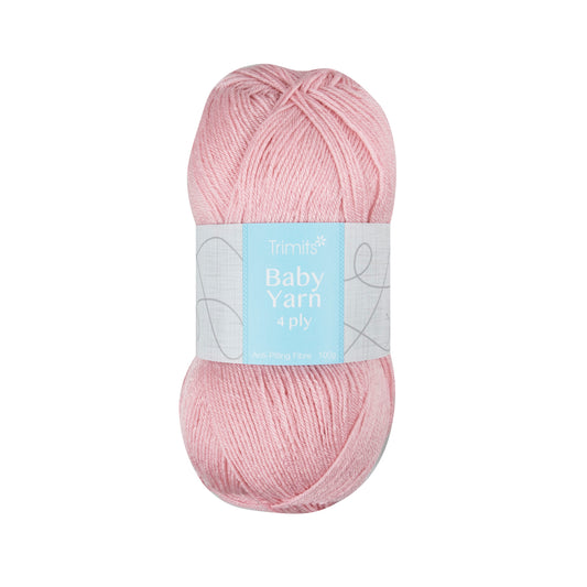 Baby Pink - Trimits Baby Yarn 4ply 100g