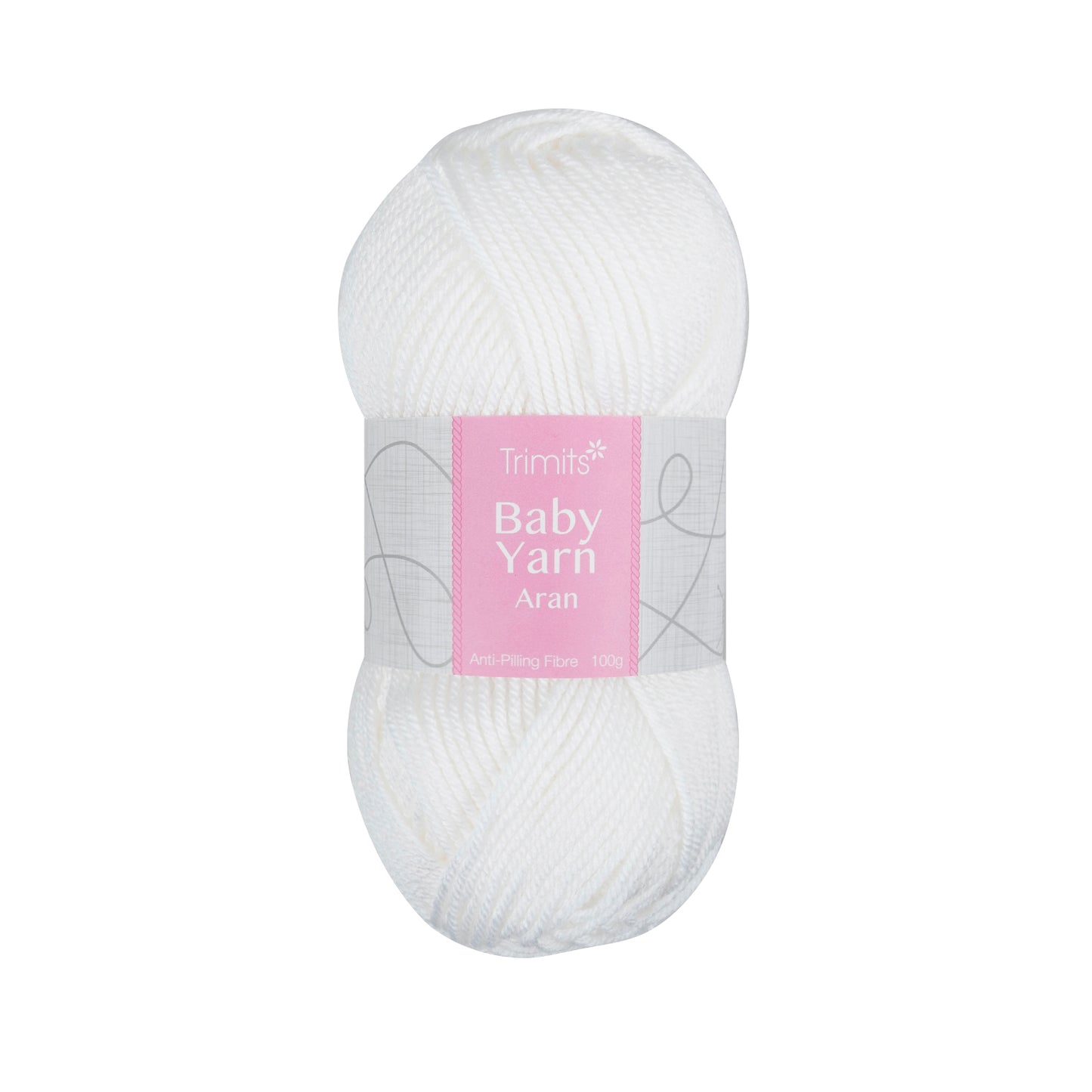 White - Trimits Baby Aran 100g