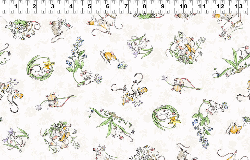 Mouseplay Tossed Scenes - Mouseplay Cotton Print Fabric - per half metre