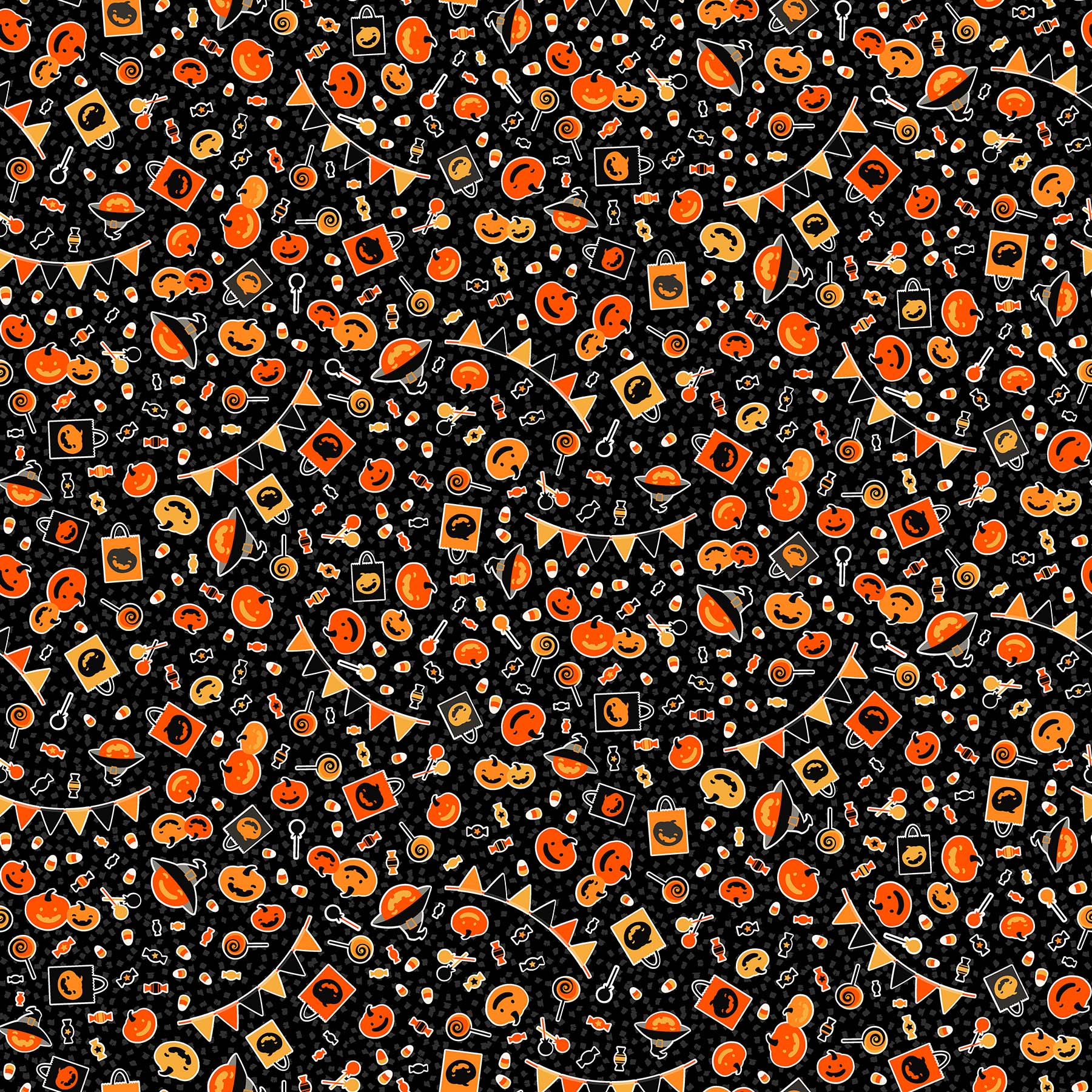 Ghoultide Gathering Cotton Print - Halloween Decorations