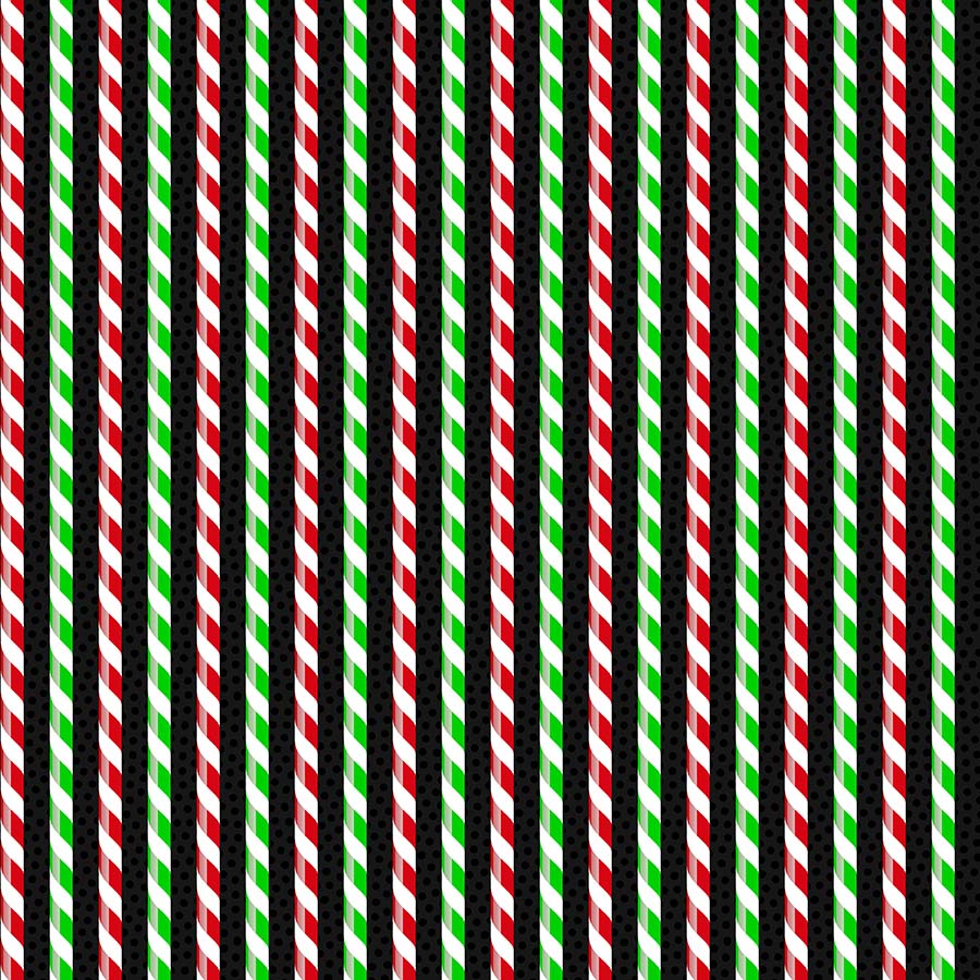 Christmas Magic Cotton Print - Peppermint Sticks