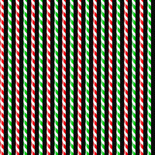 Christmas Magic Cotton Print - Peppermint Sticks