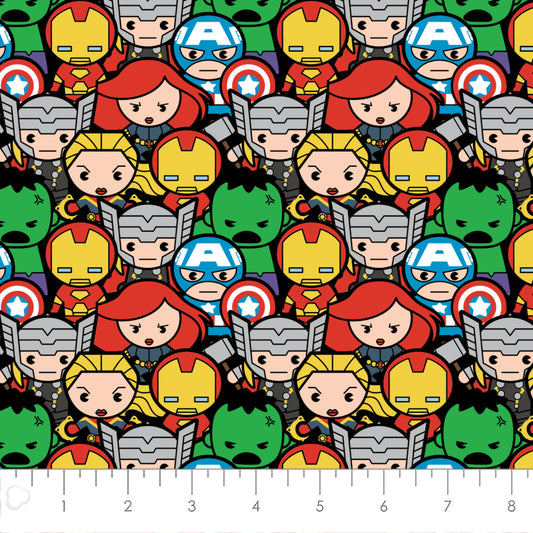 Marvel Kawaii - Avengers Assemble - Cotton Print Fabric