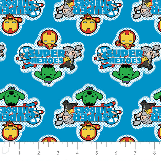 Marvel Kawaii - Super Heroes - Cotton Print Fabric