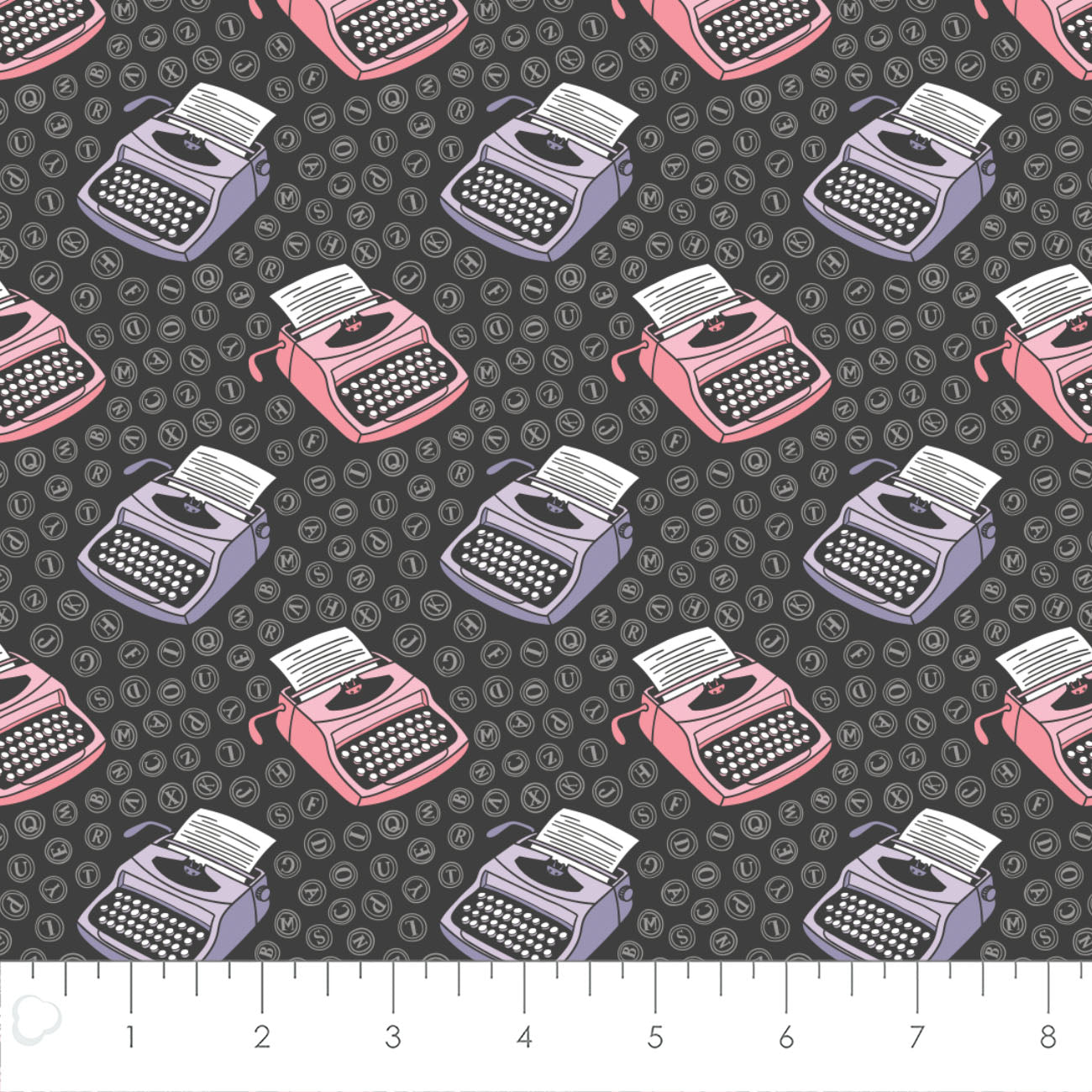 Literary Cotton Print - Typewriters