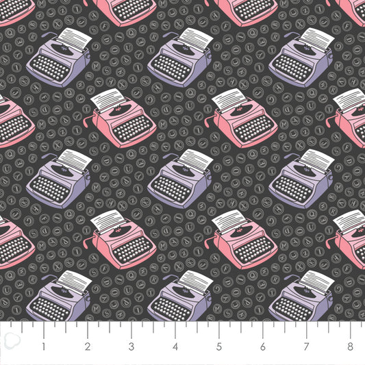 Literary Cotton Print - Typewriters