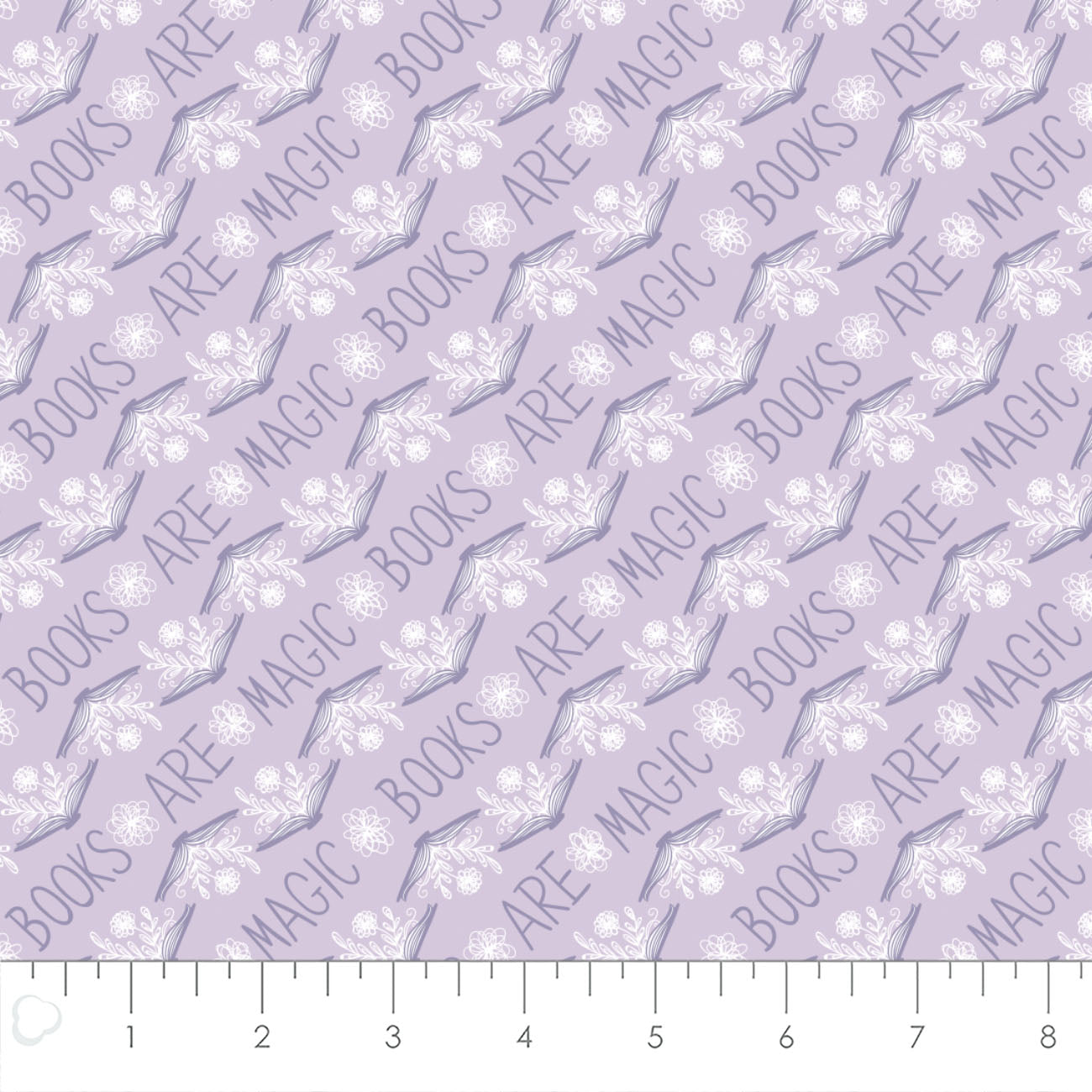 Literary Cotton Print - Storytime on Light Purple