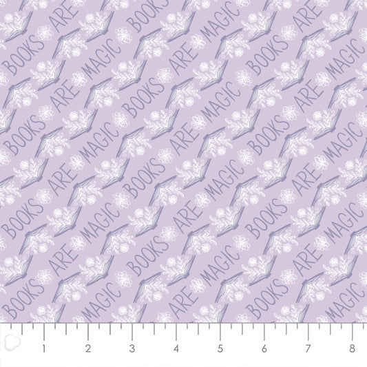 Literary Cotton Print - Storytime on Light Purple
