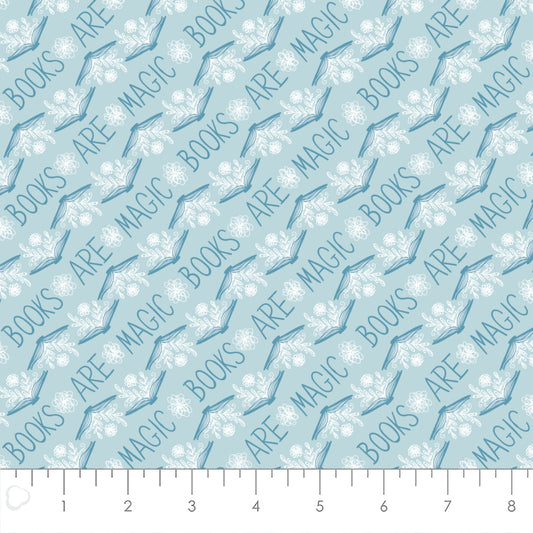 Literary Cotton Print - Storytime on Light Blue