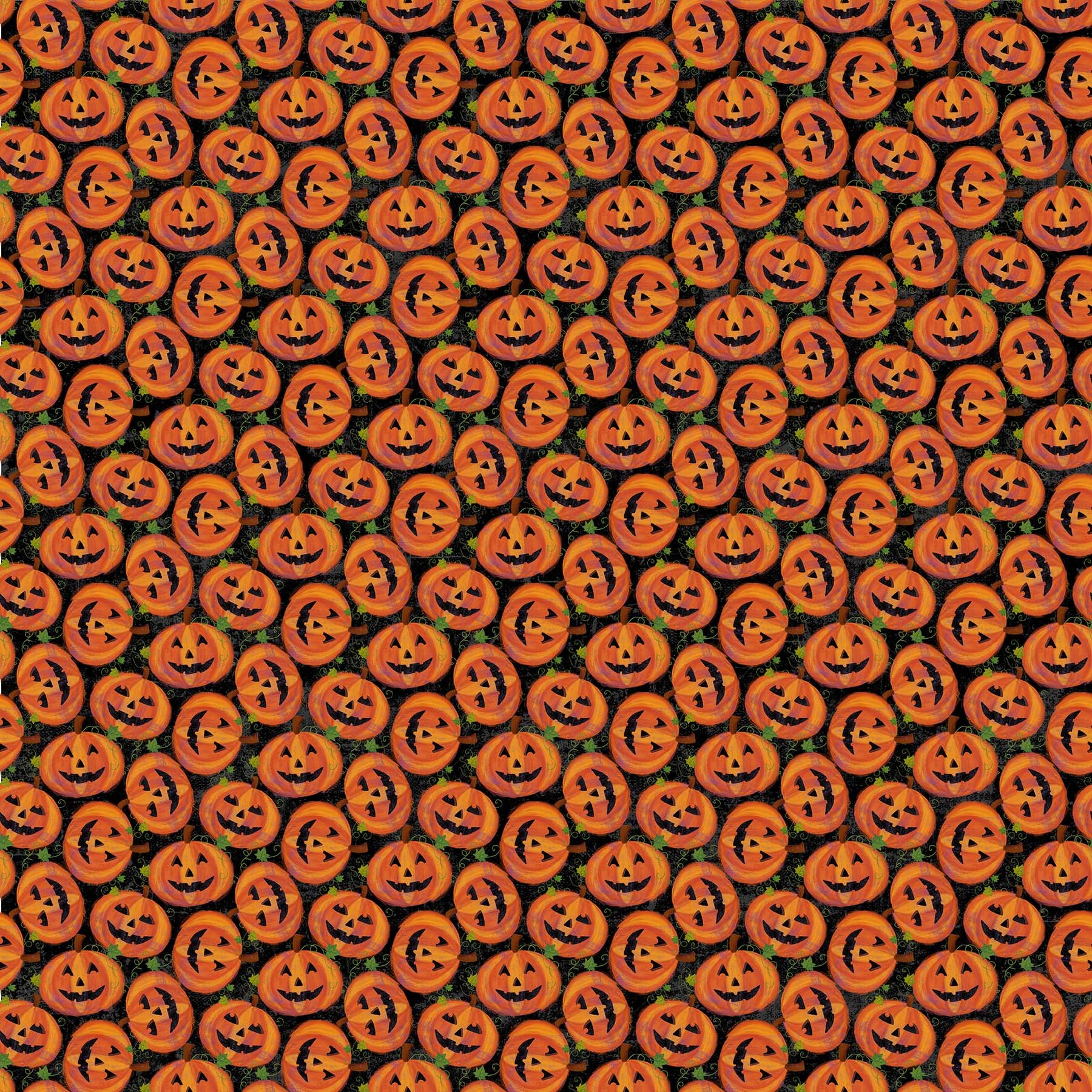 Festive Felines Cotton Print - Pumpkins - per half metre