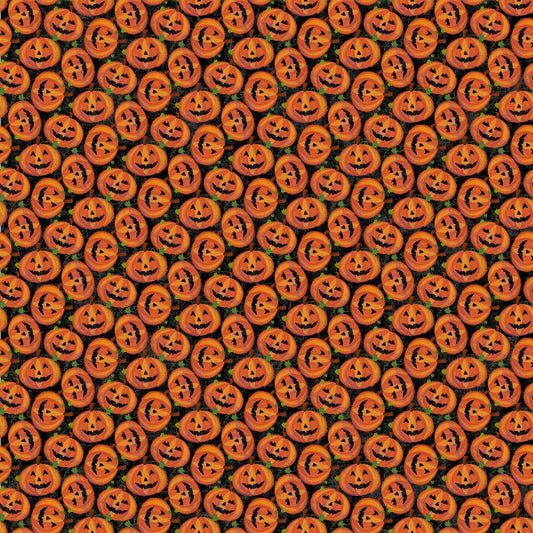 Festive Felines Cotton Print - Pumpkins - per half metre