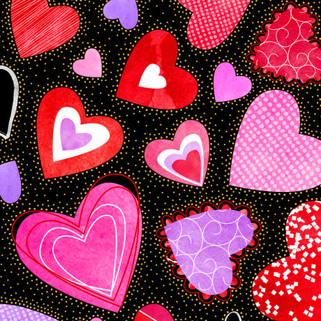 Sweethearts Cotton Print - Large Hearts