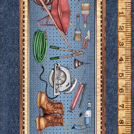 A Little Handy Cotton Print - Tool Stripe