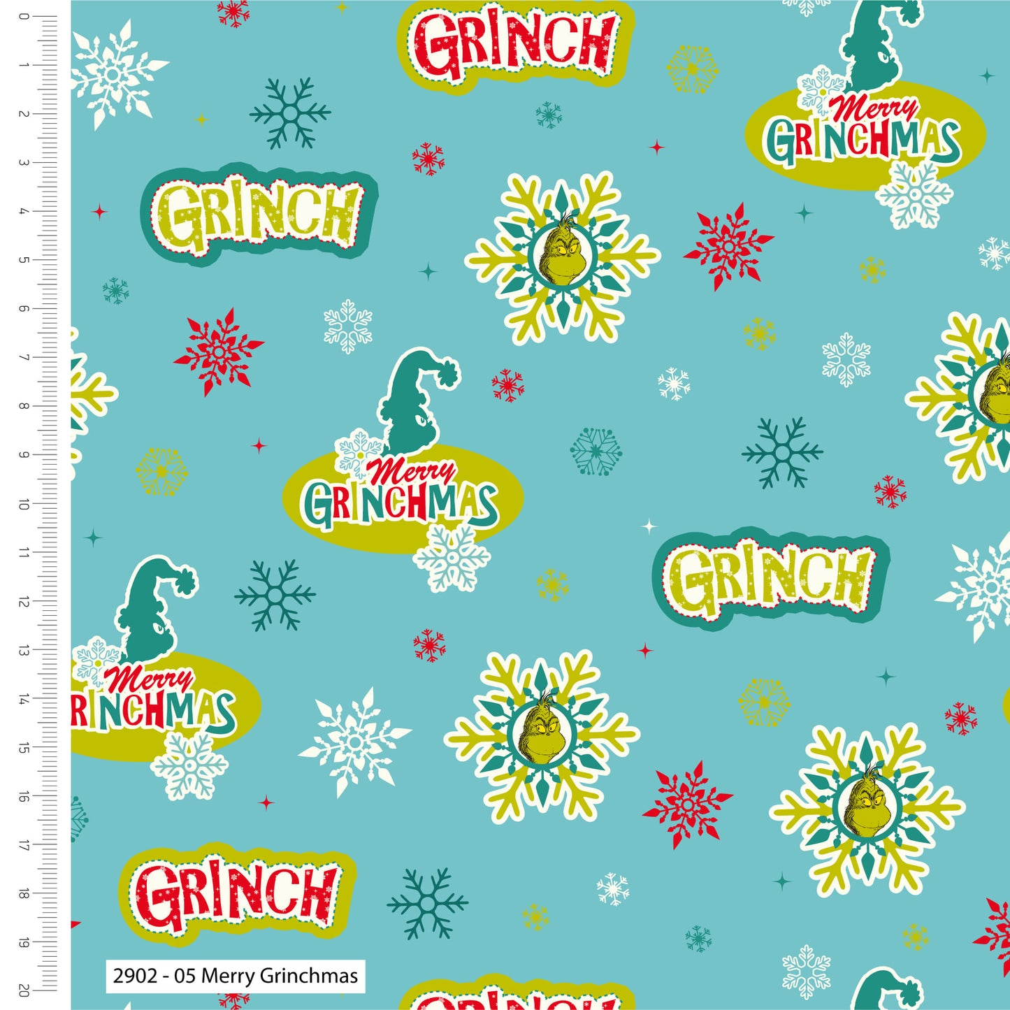 Merry Grinchmas - The Grinch Cotton Print Fabric - End of Bolt 160cm