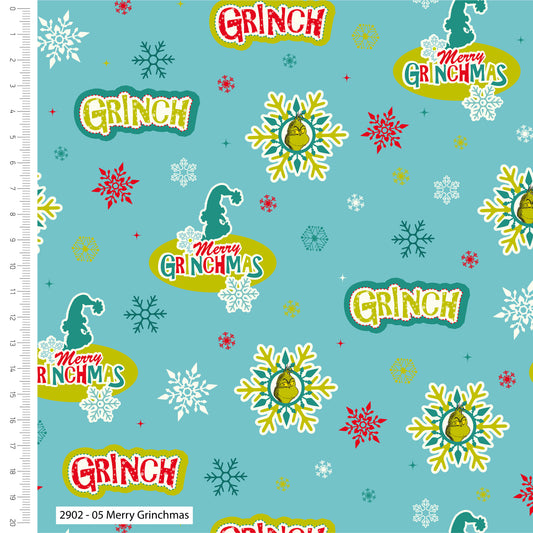 Merry Grinchmas - The Grinch Cotton Print Fabric - End of Bolt 160cm