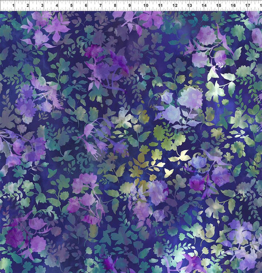 Purple Shadows - Haven Cotton Print Fabric - Remnant 50cm