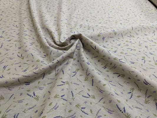 Linen Look Canvas - Lavender - per half metre