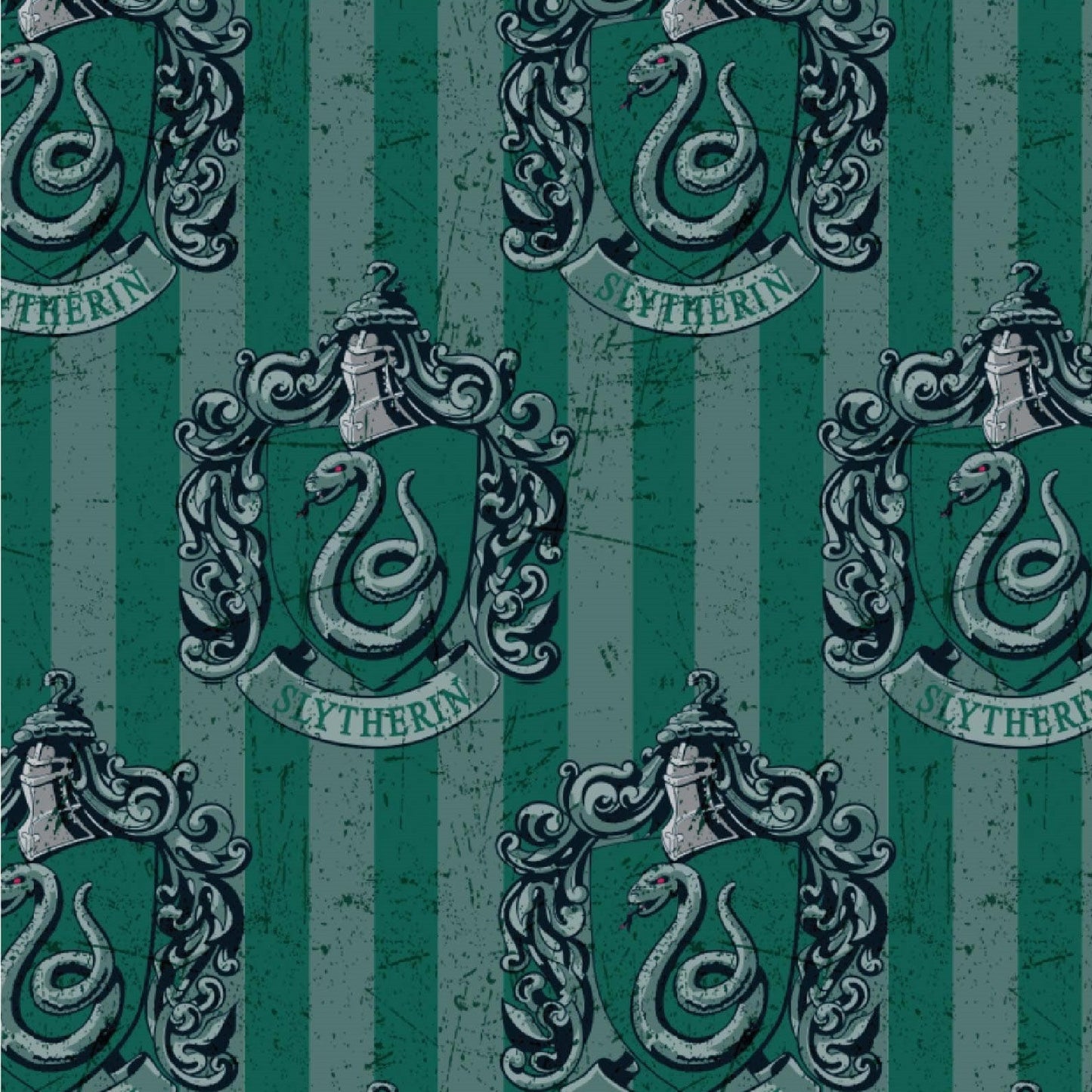 Harry Potter Cotton Fabric - Slytherin House