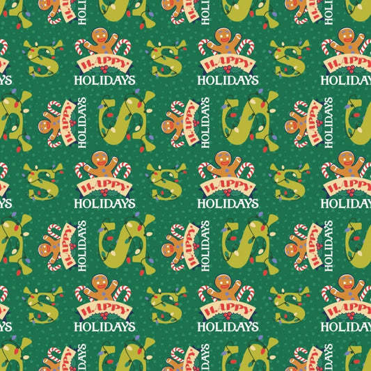 Character Winter Cotton Print - Shrek Dear Santa