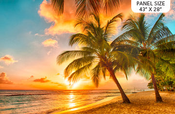 The View From Here Cotton Print - Island Paradise - per panel