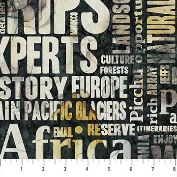 Journey Cotton Print - Large Script