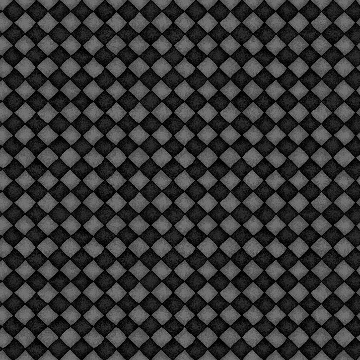 Happiness is Homemade Cotton Print - Checkers on Black