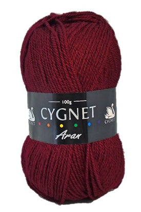 Claret - Cygnet Aran 100g