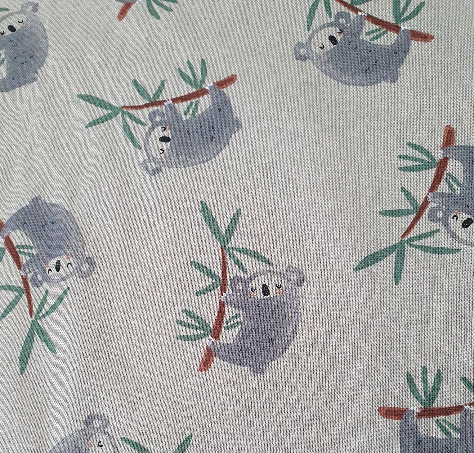 Linen Look Canvas - Koalas
