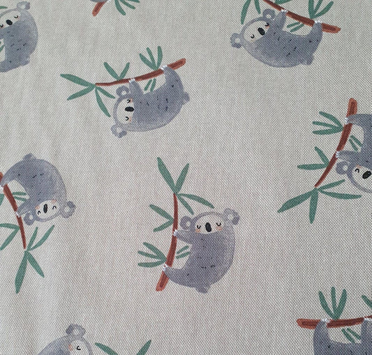 Linen Look Canvas - Koalas