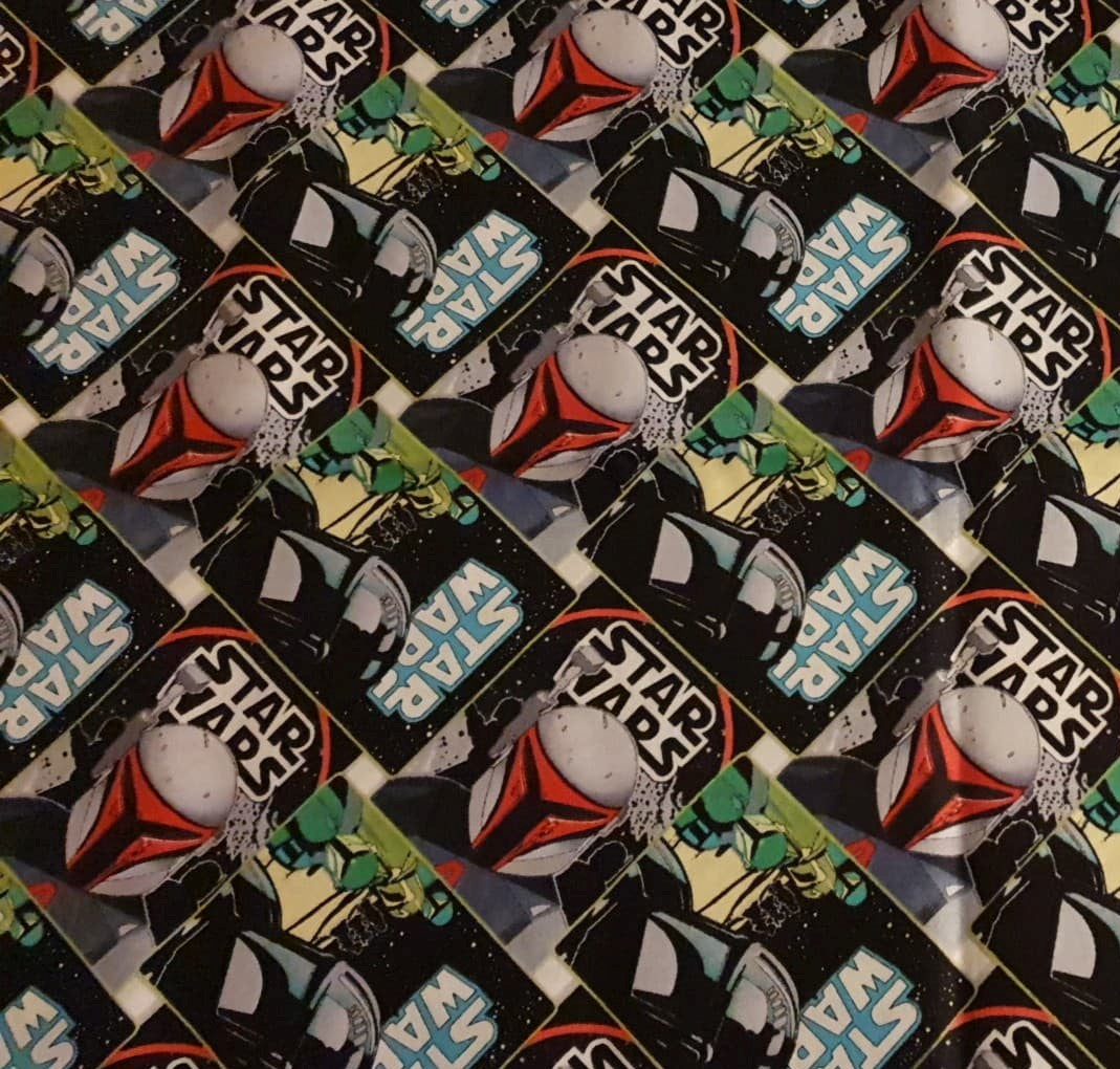 Mandalorian Cotton Print - Mando Poster Collage