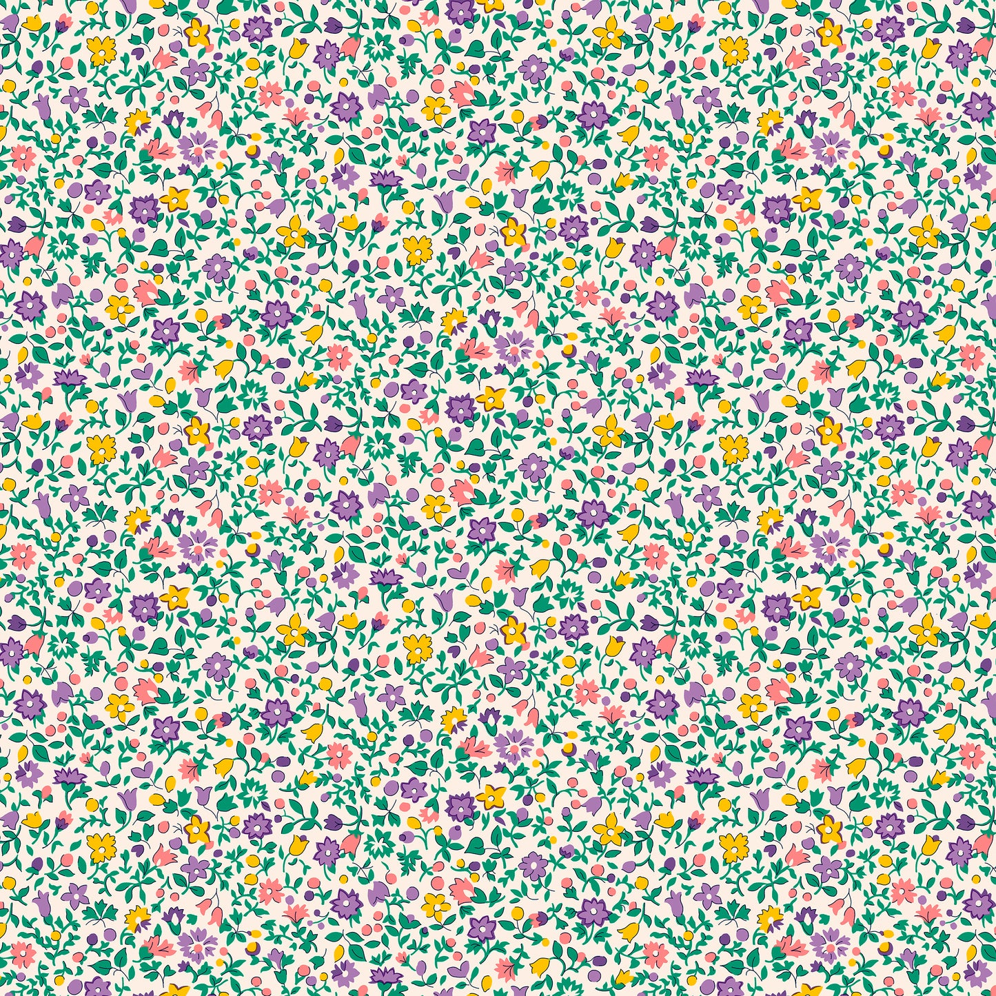 Posy Haze A - Everlasting Liberty Cotton Print Fabric - per half metre