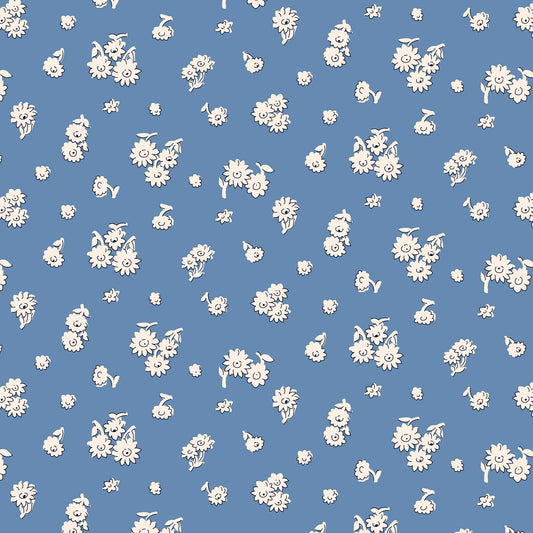 Tumbling Daisy A - Everlasting Liberty Cotton Print Fabric - per half metre