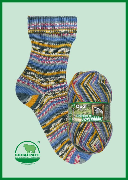 Frida (11451) - Opal Schafpate 16 Portrait 4ply Sock Yarn