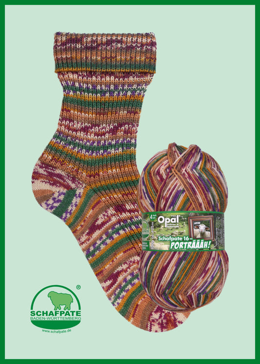 Socke (11455) - Opal Schafpate 16 Portrait 4ply Sock Yarn