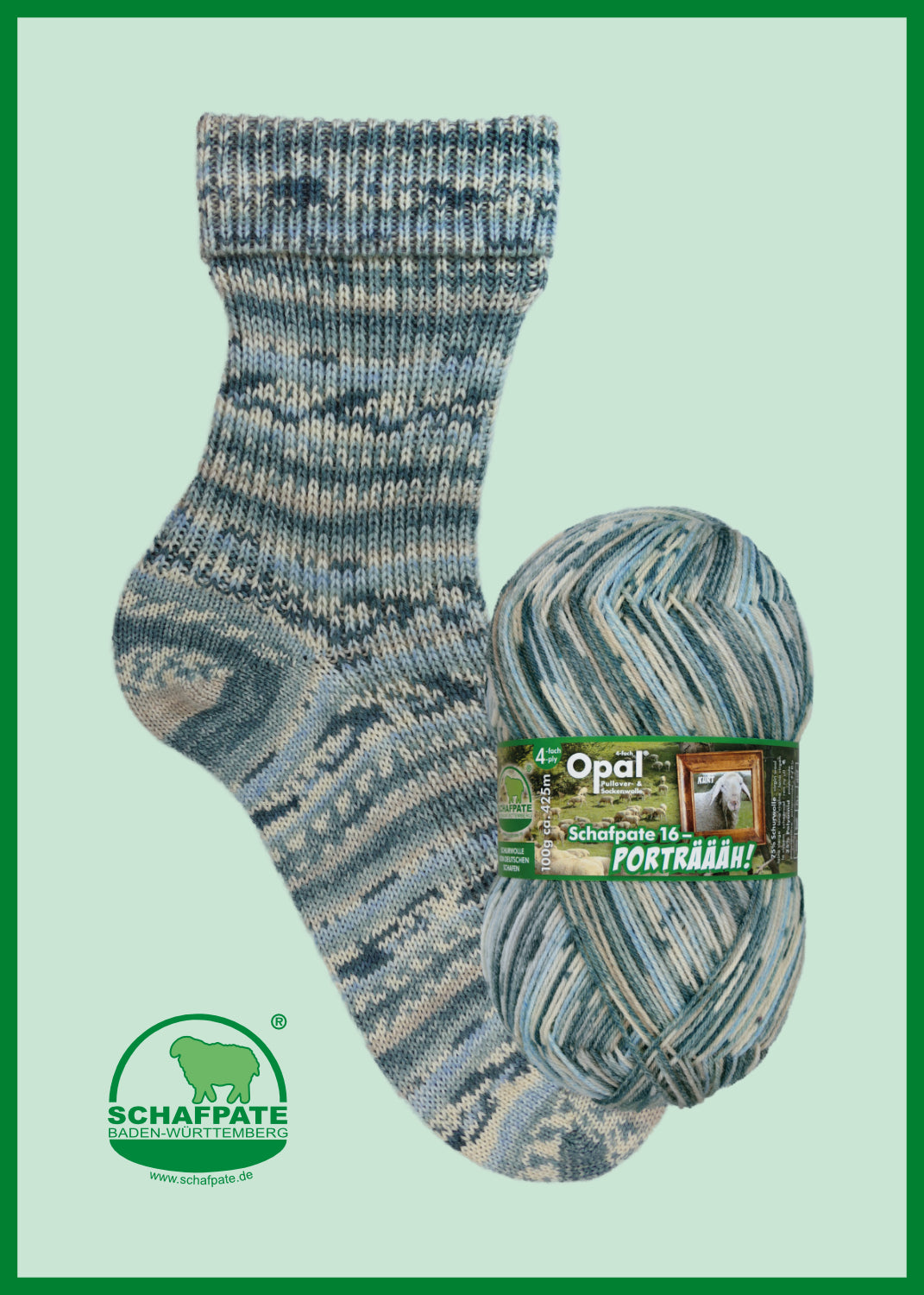 Kurt (11457) - Opal Schafpate 16 Portrait 4ply Sock Yarn