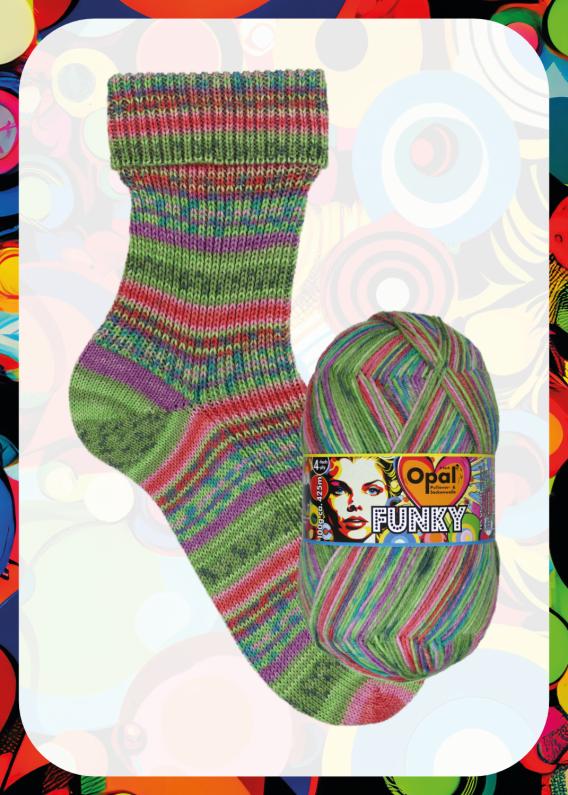 Singing Ballerina Slippers (11581) - Opal Funky 4ply