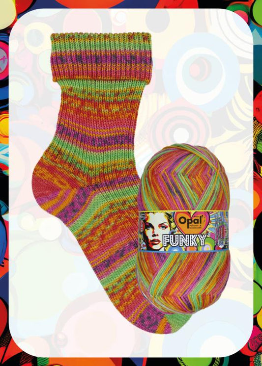 Water-Soaked Diving Fins (11585) - Opal Funky 4ply