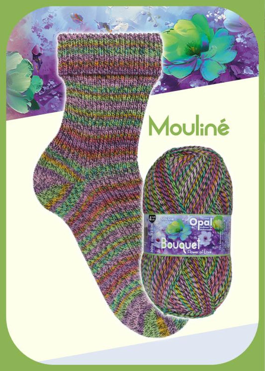 Flower of Love - Opal Bouquet Mouline 4ply