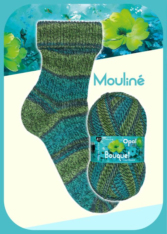 Cool Breeze - Opal Bouquet Mouline 4ply
