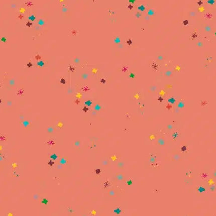 Mystery on Salmon Pink - Sewing Sanctuary Cotton Print Fabric - per half metre