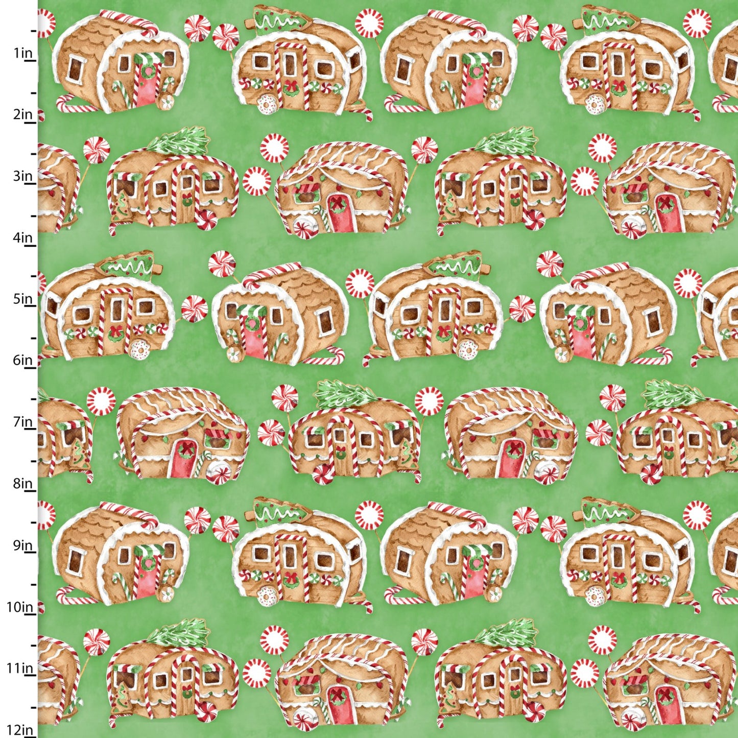 Campers Dozen - Gingerneering Cotton Print Fabric - per half metre