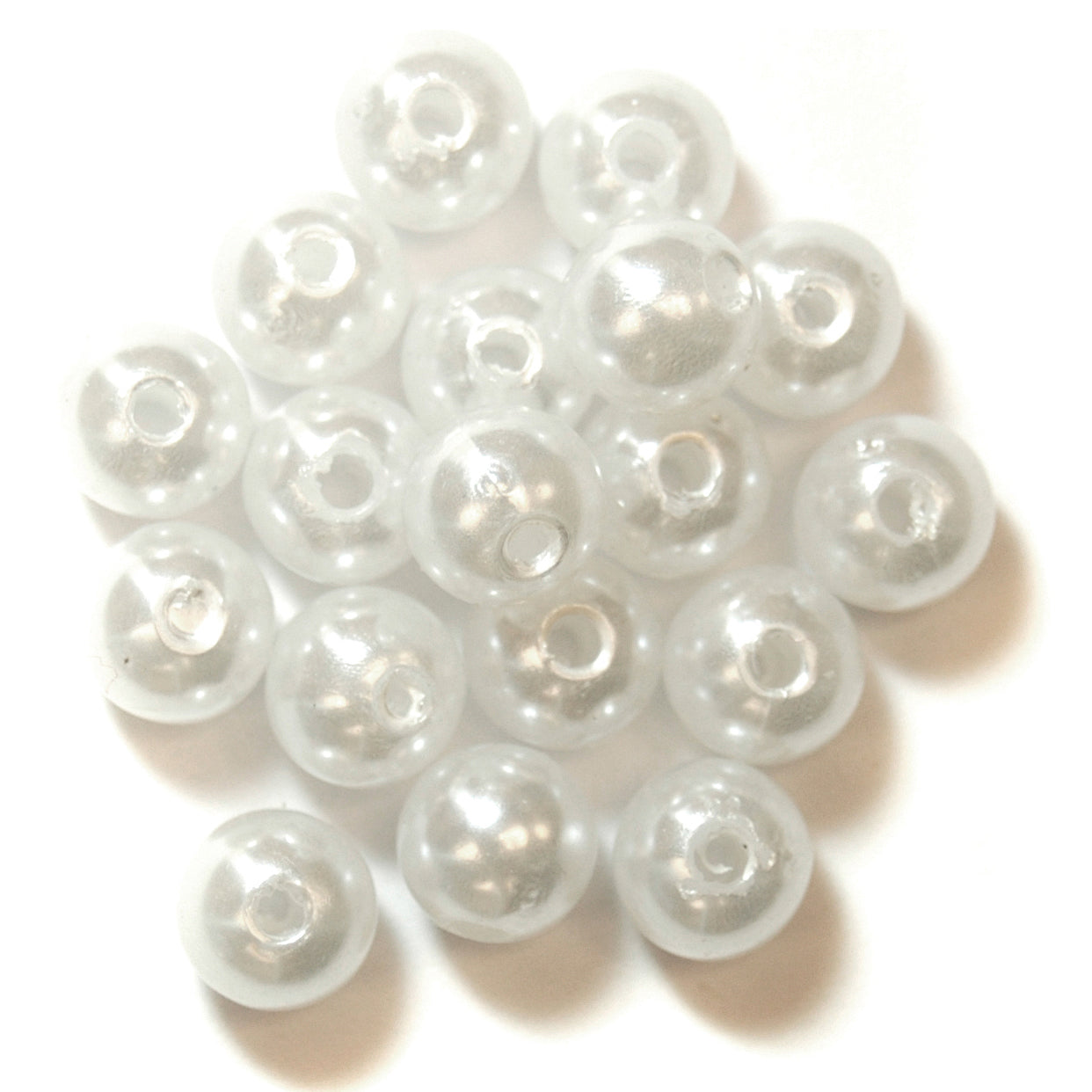 White - 8mm Pearl Beads - Trimits Essentials Beads