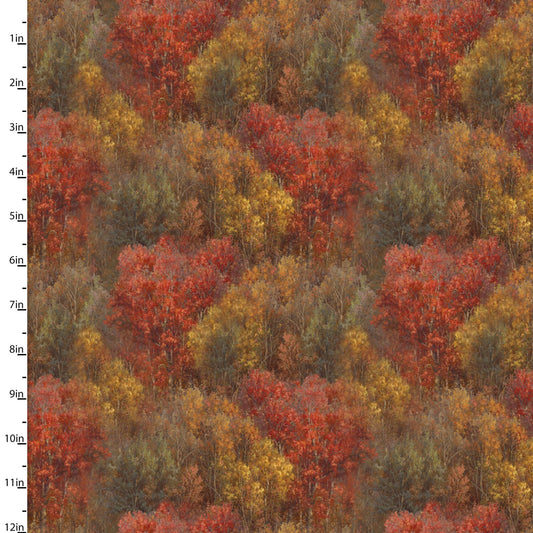 Forest Texture - Whitetail Country Cotton Print Fabric - per half metre