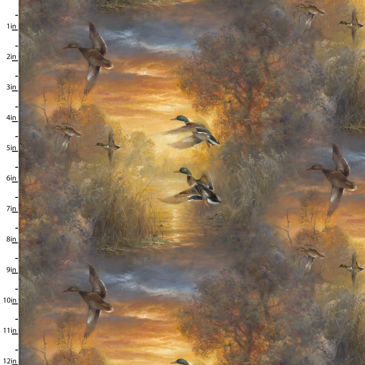 Evening Soar - Whitetail Country Cotton Print Fabric - per half metre