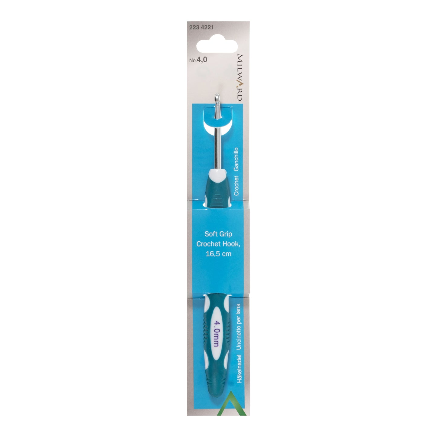 4mm x 16.5cm - Milward Soft Grip Crochet Hook