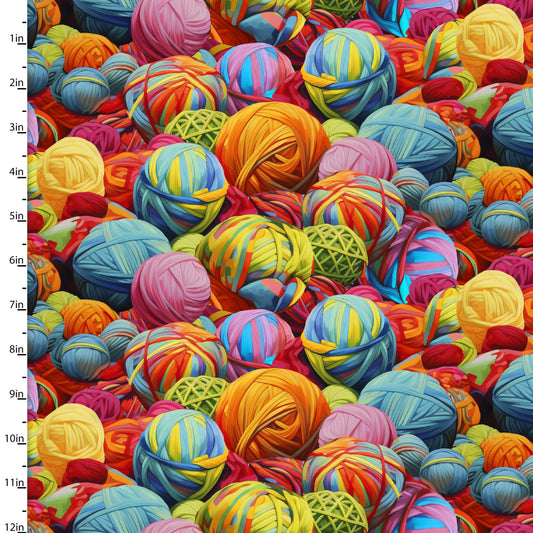 Kaleidoscope Knit - Purrfectly Playful Cotton Print Fabric - per half metre